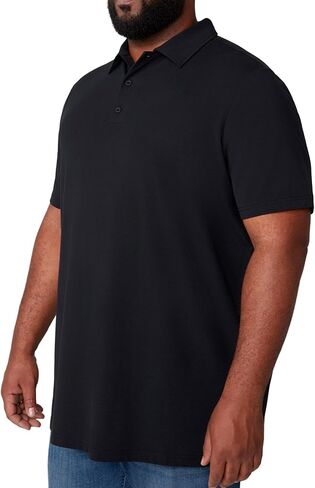 STRONGSIZE Big and Tall Polo Shirts for Men – Casual Short Sleeve Polo Stretch Jersey with Tonal Buttons – Sizes XLT-8XLT in Saudi Arabia