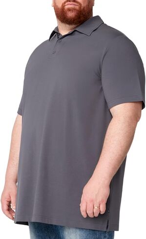 STRONGSIZE Big and Tall Polo Shirts for Men – Casual Short Sleeve Polo Stretch Jersey with Tonal Buttons – Sizes XLT-8XLT in Saudi Arabia