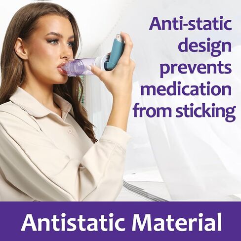 Inhaler Spacer for Adults, Nessi OTC Spacer, Spacer for Inhaler with Silicone Mask, Anti-Static Chamber & Exhalation Valve, Easy to Use & Clean(Adult-Large) in Kuwait