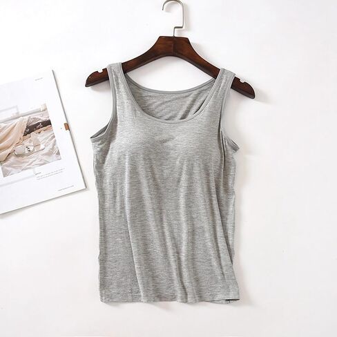 Tops with Built in Bra for Women Summer Padded Casual 2026 Wide Strap Sleeveless Shirts Loose Cute Camisole Top in Kuwait