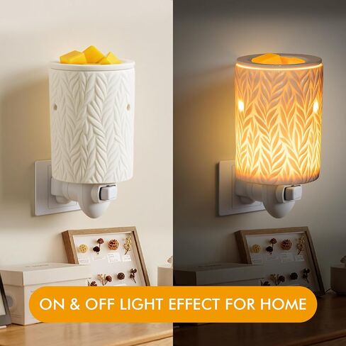 Bobolyn Plug in Wax Warmer Burner Electric Outlet Wall Plug-in Electric Wax Melt Warmer for Scented Melts Essential Oil Home Decor Gifts for Women Willow Leaves in Saudi Arabia