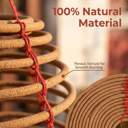 Hanging Citronella Incense Coil - Long Lasting 36 Hours Burn Time -Citronella Coil Outdoor for Patio, Backyard and Camping,5 Pack (7") in Saudi Arabia