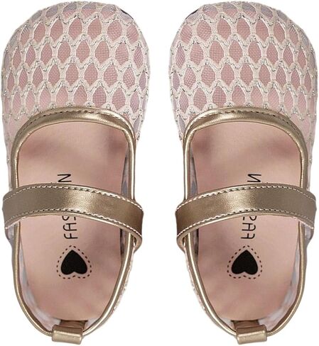 GORGLITTER Girl's Sandals Ballet Flats Cute Mesh Closed Toe Breathable Wedding Guest Ballerina Dress Shoes in Saudi Arabia
