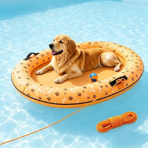 Dog Pool Float with Rope, 55" x 35" Inflatable Dog Floatie for Small Medium Large Dogs, for Pool and Beach Summer 80 LB in Saudi Arabia