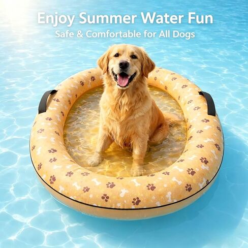 Dog Pool Float with Rope, 55" x 35" Inflatable Dog Floatie for Small Medium Large Dogs, for Pool and Beach Summer 80 LB in Saudi Arabia
