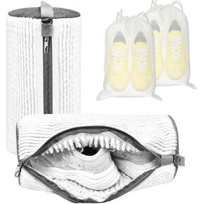 Shoe Washing Machine Bag 4-in-1 Set | Shoe Bag for Washing Machine with 2 Dust Storage Bags for Sneakers, Laundry & Air Drying | Mesh Sneaker Washing Machine Bag Kit in Saudi Arabia