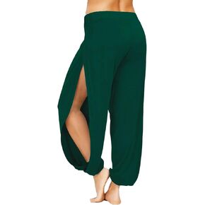 Women Summer Harem High Split Hem Leg Silt Pants Flowy Yoga Pant for Women Casual Beach Hippie Dance Pants in Saudi Arabia