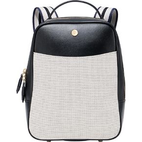 Paravel Cabana Backpack | Made with Recycled Canvas Material & Vegan Leather | Fashionable Daily Use Backpack | Domino Black in Saudi Arabia