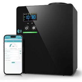 Waterless Essential Oil Diffuser 5000 Sq.Ft Coverage for Home Hotel Office, 200ml Cold Air Scent Machine for HVAC, Bluetooth App Control, Quiet No-Heat Aroma Diffuser in Saudi Arabia