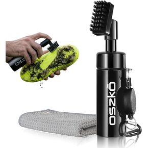 Upgraded Cleat Cleaner with Auto-Reset Buckle & Microfiber Towel – Soccer Cleat Cleaning Kit for Muddy Shoes, Golf & Hiking Boots – Portable Soccer Shoe Cleaner for Grass, Dirt & Stains in Saudi Arabia
