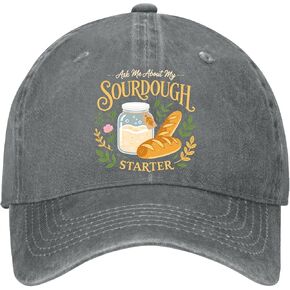 Ask Me About My Sourdough Starter. Hats for Mens Low Profile Washed Distressed in Kuwait