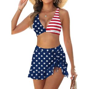 Urchics High Waisted Bikini Sets for Women Gingham Push Up Two Piece Swim Skirt Set Tummy Control Bathing Suit 2026 Swimsuit in Saudi Arabia