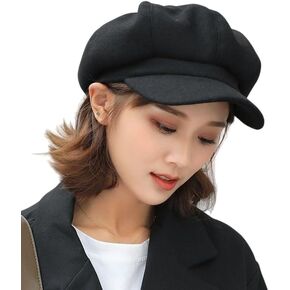 Womens 8 Panel Newsboy Hat Winter Wool Blend Cabbie Beret Cap Gatsby Ivy Painter Pageboy Caps in Kuwait