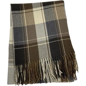 Mawjom Cold Weather Scarf with Scottish Tartan Plaid Soft Warm Winter Shawl Wrap with Fringes for Women Men in Saudi Arabia