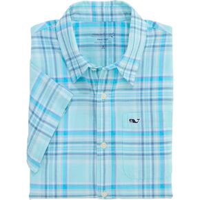 قميص Vineyard Vines للأولاد من القطن المنقوش بأكمام قصيرة (طفل صغير/طفل صغير/طفل كبير) in Kuwait