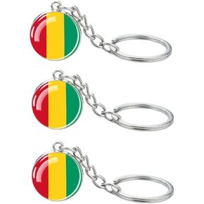 3 Pcs Guinea Flag Key Chain,Cool Keychain for Car Keys, Stainless Steel Keyrings & Keychains,Used for Home Decoration, Jewelry Hanging Decorations. in Kuwait