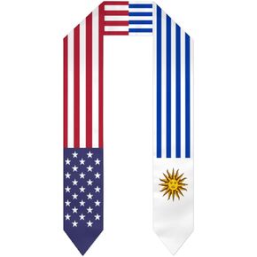 USA United States Mix Uruguay Flag Graduation Stole For International Student Stole Pride Cheers Shawls in Saudi Arabia