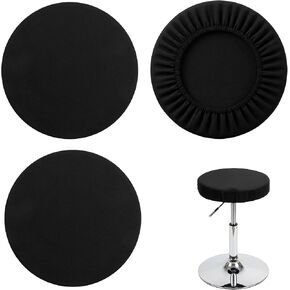 3Pcs Bar Stool Covers, Black Stool Covers Round High Elastic for Home, Hotel, Kitchen in Saudi Arabia