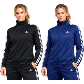 Women Casual Sweat Tracksuit Set – 2 Piece Athletic Jogging Suit with Full Zip in Saudi Arabia