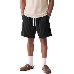 Modal Baggy Shorts Men 7 inch Zipper Pockets Casual Air Layer Loose Sweat Shorts Relaxed Fit Breathable Drawstring in Saudi Arabia