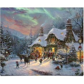 Thomas Kinkade Santa's Night Before Christmas - 11" x 14" Art Print in Saudi Arabia