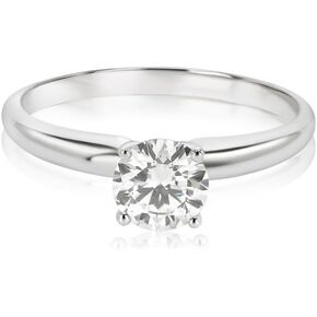 Natural Diamond Solitaire Ring in 14K White or Yellow Gold | 0.5–1.5 Carat Round Cut | F-G Color SI Clarity | Classic Engagement Ring for Women in Saudi Arabia