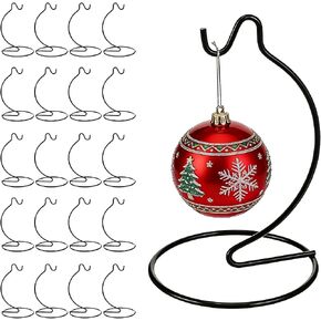 20 Pcs Iron Ornament Display Stand, Hanging Holder for Glass Globe Terrarium Air Plant Witch Ball and Christmas Ornament Home Wedding Decoration, Black in Saudi Arabia