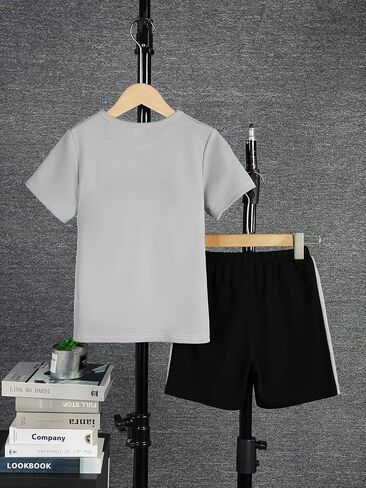 Boys Short Sets Crew Neck Short Sleeve Outfit For Boys 1-6 Years Casual 2 Piece Summer Clothing Sets in Kuwait