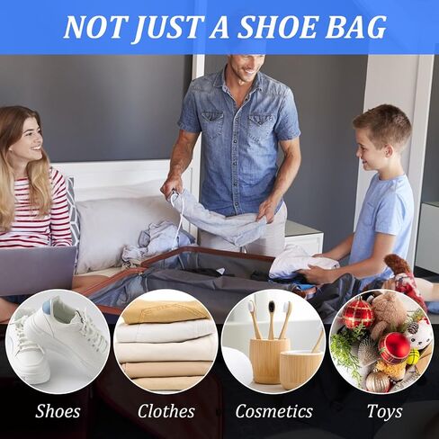 Tyqour 2 Pack Shoe Travel Bag Travel Shoe Bags for Storage Reusable Shoe Bags for Travel with Zipper Travel Essentials Women for and Men Shoe Bag for Gym Sport(2 Size) in Kuwait