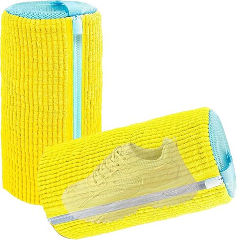shoe washing machine bag: 2PCS Reusable Protective laundry shoe bag with Lock Zipper for All Sneakers Sports Shoes, Washer Dryer Safe for Family Use in Kuwait