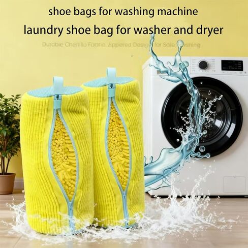 shoe washing machine bag: 2PCS Reusable Protective laundry shoe bag with Lock Zipper for All Sneakers Sports Shoes, Washer Dryer Safe for Family Use in Kuwait