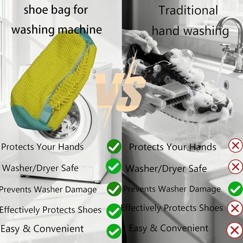 shoe washing machine bag: 2PCS Reusable Protective laundry shoe bag with Lock Zipper for All Sneakers Sports Shoes, Washer Dryer Safe for Family Use in Kuwait