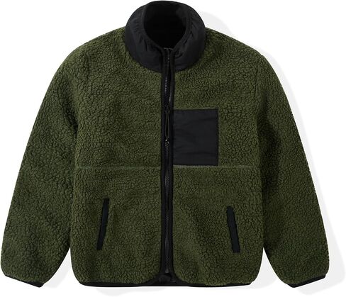 SNOW DREAMS Kid FLeece Jacket Boys Jacket Sherpa Full-Zip Jacket Warm Winter Coat in Saudi Arabia