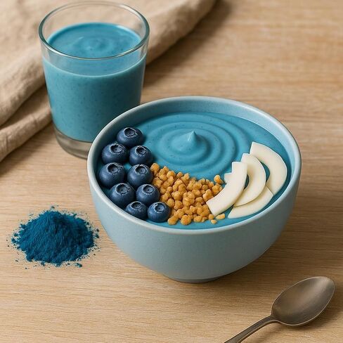 Blue Spirulina Powder (Phycocyanin Extract) - 30g/1.05oz 100% Pure Vegan Protein from Algae, No Fishy Smell, Natural Food Coloring for Beverages, Baking, and Breakfast Bowl (1.05oz (30g)) in Saudi Arabia