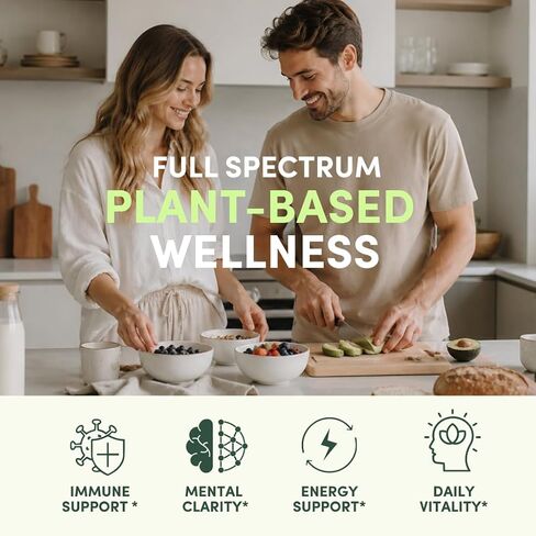 Spirulina Capsules 1500mg Per Serving – Made with Organic Spirulina – Plant-Based Daily Wellness Support with Naturally Occurring Protein, Iron & Phytonutrients – 90 Vegan Capsules in Saudi Arabia
