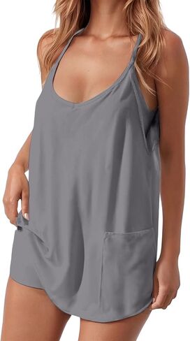 Women Athletic Dress Built in Shorts Summer Tennis Workout Active Sports Mini Romper Dress Travel Vacation Clothes in Saudi Arabia