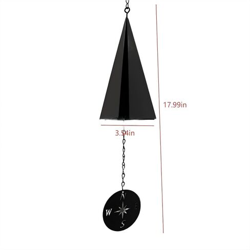 Iron Triangle Wind Bell, Triangle Chime | Rustic Yard Decor Triangle Bell Decorative Bells, Outdoor Hanging Iron Wind Chime for Garden Porch Door Lawn Yard Art Ornaments in Saudi Arabia