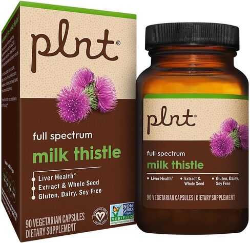plnt Milk Thistle for Liver Health - Full Spectrum Extract & Whole Seed (90 Capsules) in Saudi Arabia