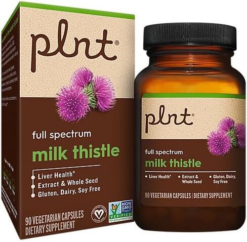 plnt Milk Thistle for Liver Health - Full Spectrum Extract & Whole Seed (90 Capsules) in Saudi Arabia