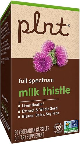 plnt Milk Thistle for Liver Health - Full Spectrum Extract & Whole Seed (90 Capsules) in Saudi Arabia