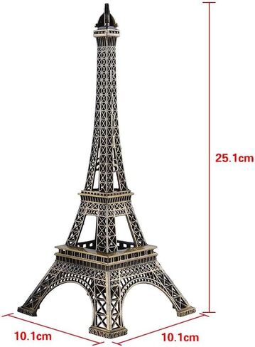 ZPSHYD Paris Eiffel Tower Model Eiffel Tower Metallic Statue Eiffel Tower Figurine for Souvenirs Vintage Alloy Model Desktop Decor Ornament Bronze (25cm/10inch) in Saudi Arabia
