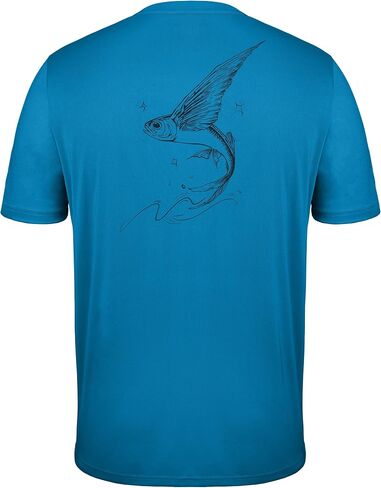 Men's Sun Shirts Short Sleeve, UPF 50+ UV Protection Fishing T-Shirt, Quick Dry Graphic Rash Guard Tee for Swim Surf in Saudi Arabia