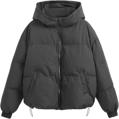 CIDER Solid Hooded Puffer Coat in Kuwait