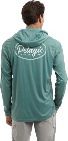 PELAGIC Apparel Men's Vaportek Circled Hooded Fishing Shirt in Kuwait