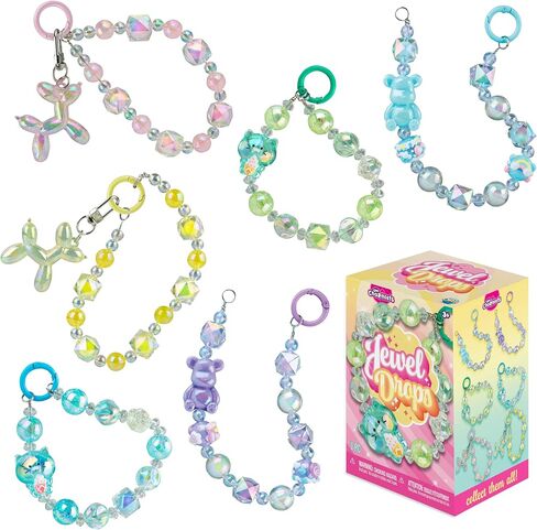 ORB Charmlets Jewel Drop Assorted Blind Box Keychain Bag Charm - 1 Individual Plastic Charm Bracelet Toy - Decorative and Collectible Toy Jewelry Charms for Backpacks, Keys, Wristlets, Handbags, More in Kuwait