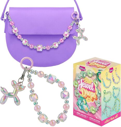 ORB Charmlets Jewel Drop Assorted Blind Box Keychain Bag Charm - 1 Individual Plastic Charm Bracelet Toy - Decorative and Collectible Toy Jewelry Charms for Backpacks, Keys, Wristlets, Handbags, More in Kuwait
