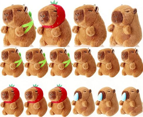 12Pcs Capybara Plush Keychain Capybara Stuffed Animals Toy Capibara Cute Keychain Pendant for Party Favor Decor (12, Mixed Style) in Saudi Arabia