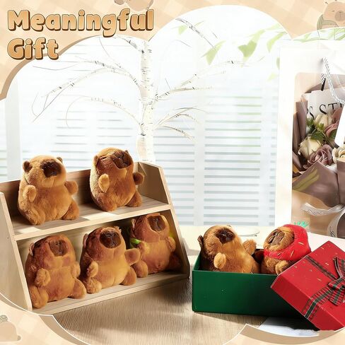 12Pcs Capybara Plush Keychain Capybara Stuffed Animals Toy Capibara Cute Keychain Pendant for Party Favor Decor (12, Mixed Style) in Saudi Arabia