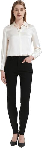 Women Dress Pants Stretch Comfy Business Casual Work Pants with Pocket 30 Black L in Saudi Arabia