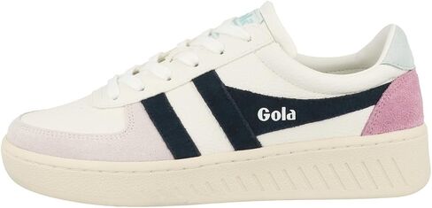 Gola Women's Grandslam Trident Sneaker, White/Pastel Pink/Iceberg, 5 in Saudi Arabia
